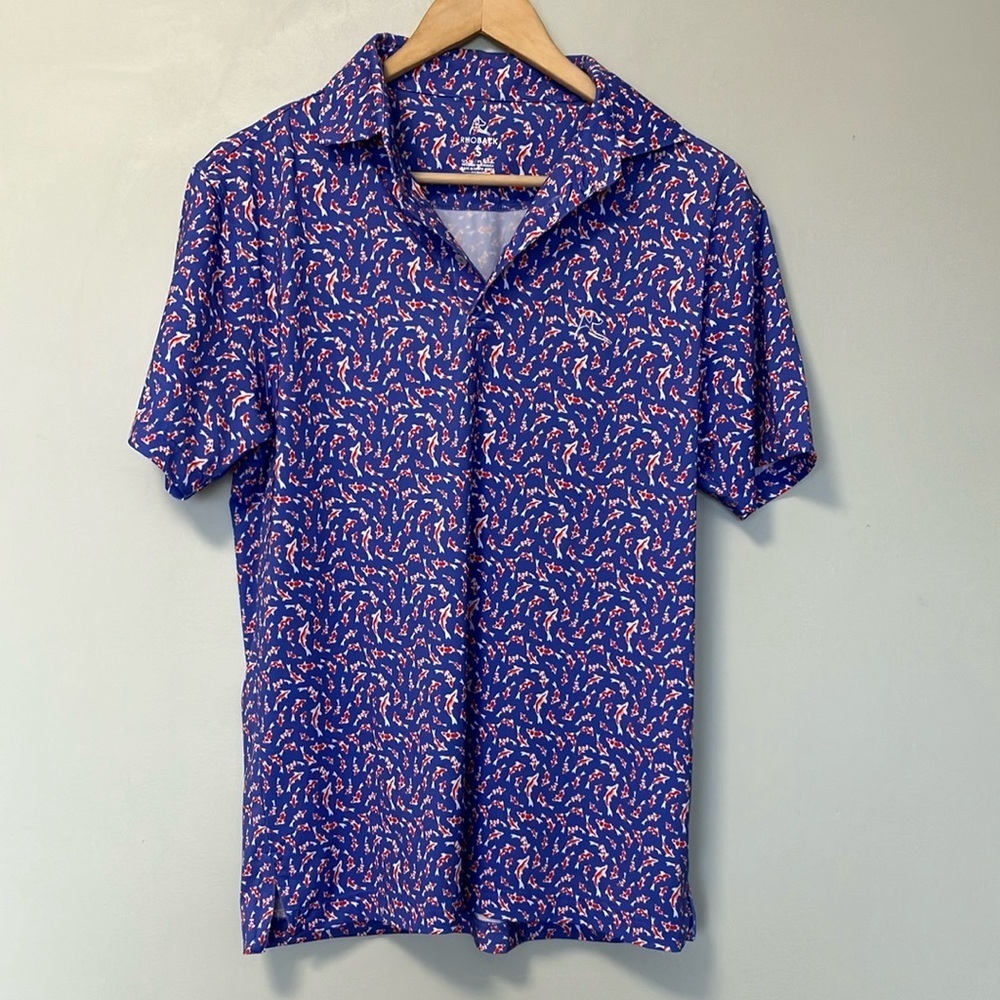 Rhoback Purple Fish Polo Shirt